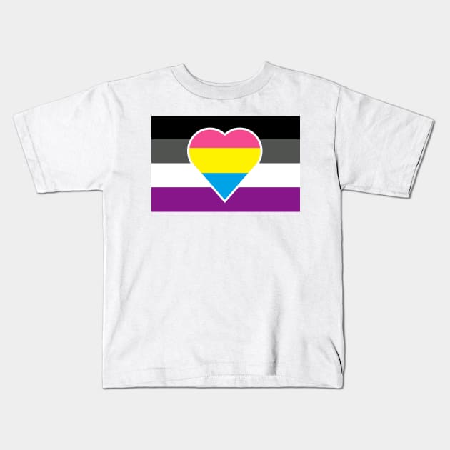 Panromantic Asexual Flag Kids T-Shirt by DisneyFanatic23